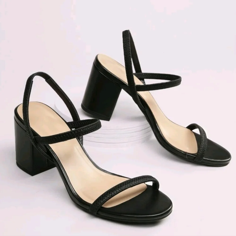 Open Toe multi strap slingback chunky - Picture 1 of 4